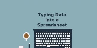 Typing Data into a Spreadsheet Typing Data into a Spreadsheet